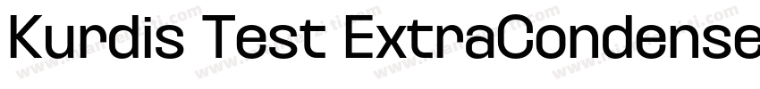 Kurdis Test ExtraCondensed SemiBold字体转换